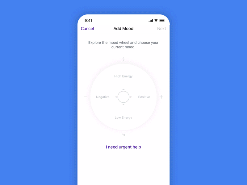 Mood Wheel - Babylon animation app babylon design healthcare ui