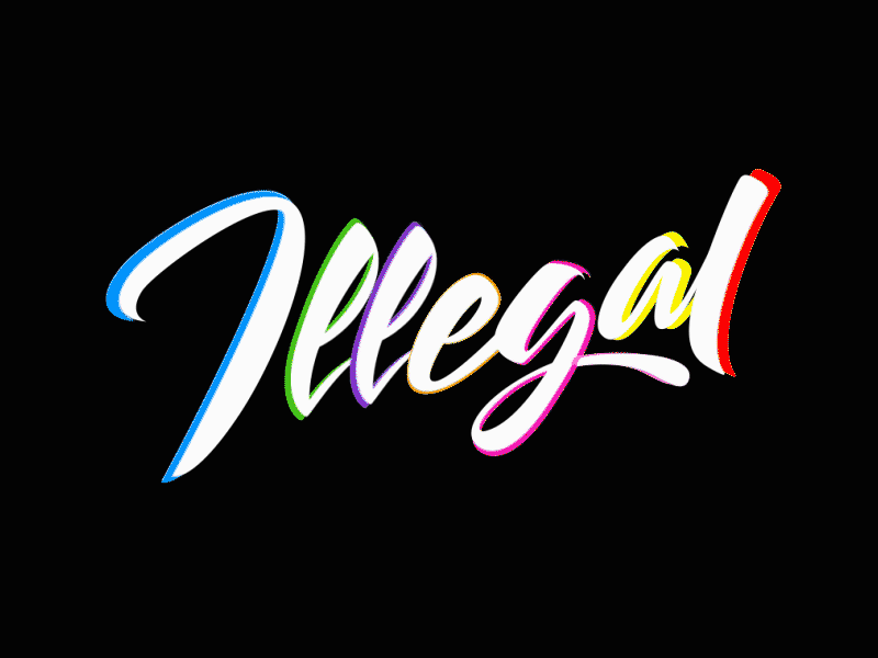 Illegal ae after effects animation calligraphy illegal lettering animation motion motion design text animation