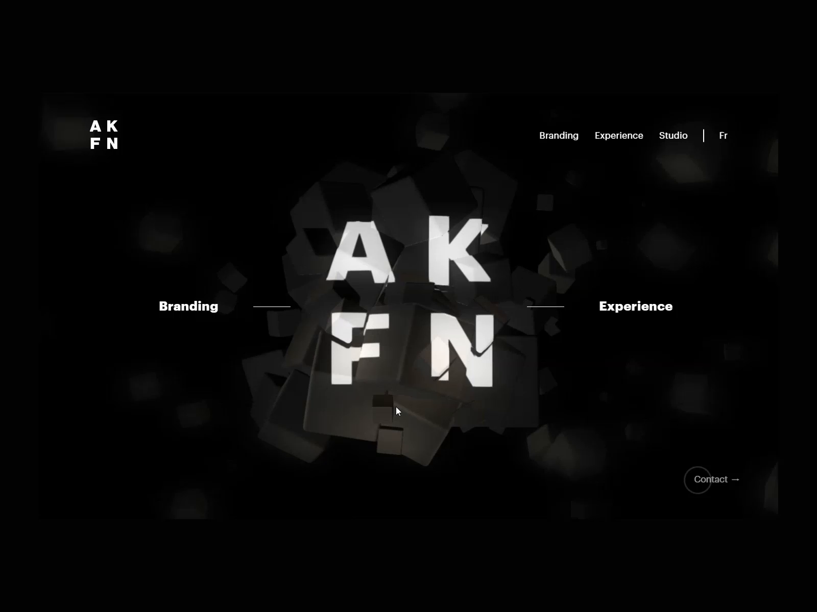 Akufen Anamorphic Homepage anamorphosis art direction homepage interactive webdesign