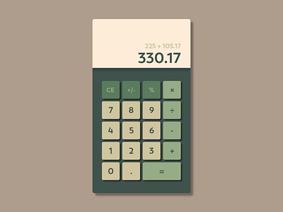 Daily UI challenge Day04 : Calculator app dailyui design illustration minimal ui ux