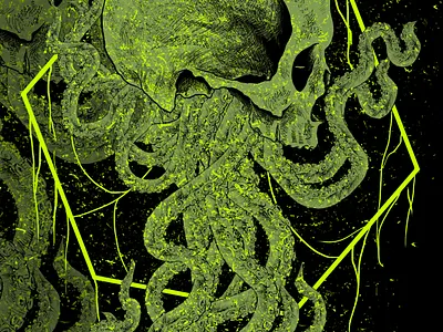 Slimy Skull art artwork cover art cover artwork cover design design drawing illustration poster art poster design