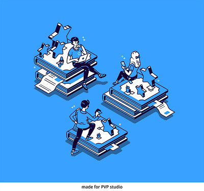 Learning 2d art colorful creative design drawing fineart illustration isometric painting vector