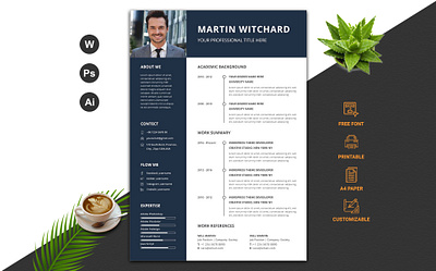 Creative CV Resume Template cv design cv template word design resume resume template