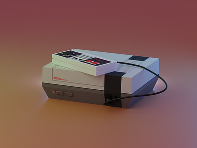 Nintendo Entertainment System 3d lowpoly nes nintendo