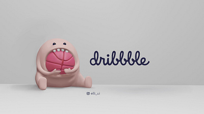 Dribbble monster 💕 3d 3d art 3dblender 3ddesign blender blender3d blender3dart character character design characterdesign design dribbble ui ux uidesign