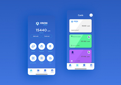 OSON App app application design icon illustration logo oson pardo shux ui ux wallet