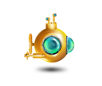 Bathyscaphe 2d 3d bathyscaphe branding cartoon character design digitalart fun graphic illustration illustrator ocean personage ui ux web