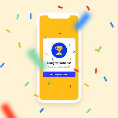 Congrats screen app design flat mobile design ui ux