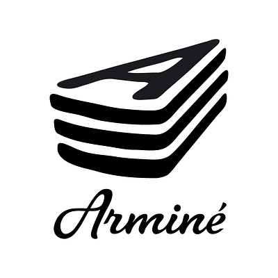 Armine: the cake company branding logo