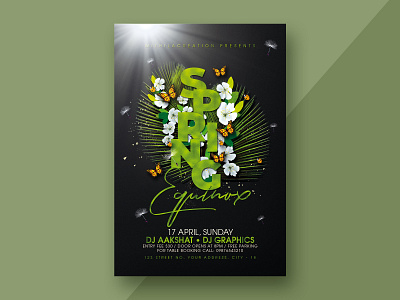 Spring Party Flyer celebration club club flyer design flyer flyer design flyer template spring spring party spring party flyer summer summer flyer summer party