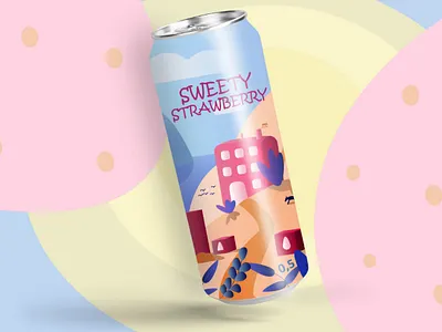 Strawberry lemonade mockup landscape vector bright