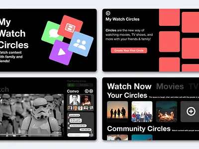My Watch Circles adobe adobe xd community content creative jam desktop figma flat minimal movies netflix squares tv app tv show web webdesign