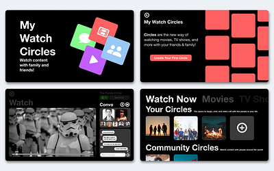 My Watch Circles adobe adobe xd community content creative jam desktop figma flat minimal movies netflix squares tv app tv show web webdesign