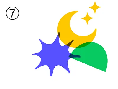 Random shape 007Y adobe illustrator blue concept design green illustration shape ui vector yellow