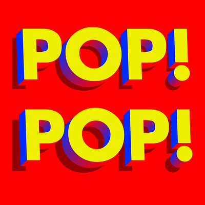 Pop! Pop! art design illustration illustrator lettering logo type typography ui vector