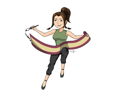 Mone's cartoon/avatar avatar cartoon design art digital art digitalized graphic design illustration illustrator ink martial arts naruto painting paper tenten vector youtube