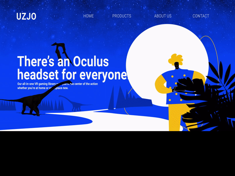 UZJO Landing page animated gif animation app illustration mobile mobile ui poster ui uidesign ux webdesign