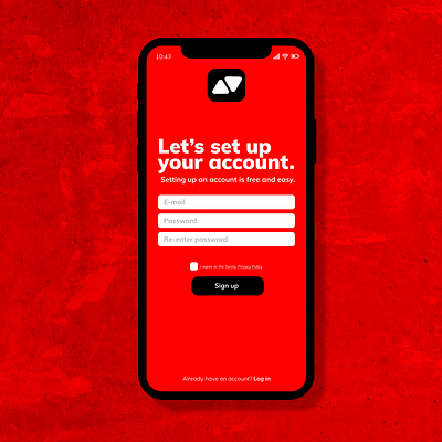 Sign-up page app branding design flat icon logo typography vector web