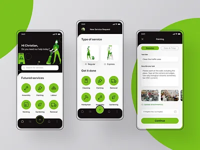 Cleaning & Maintenance Services App cleaning service dribbble dribbble best shot ios app maintenance product design service app ui user interface ux