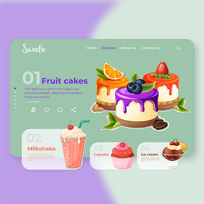 Sweetie Website Design adobexd app design homepagedesign landing page design landingpage ui ux web