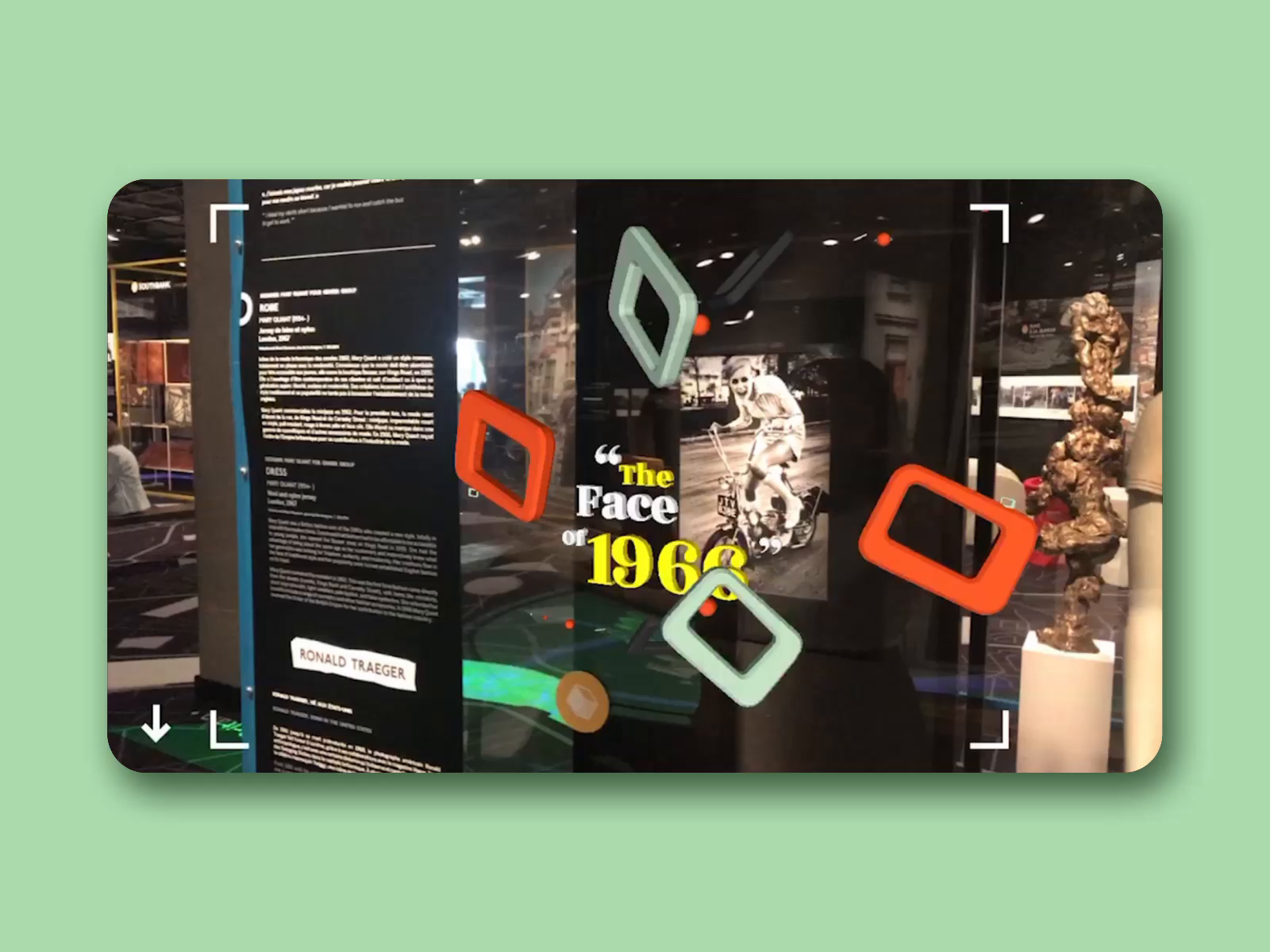 Swiging london 70s augmented reality design graphicdesign motion museum photo twiggi