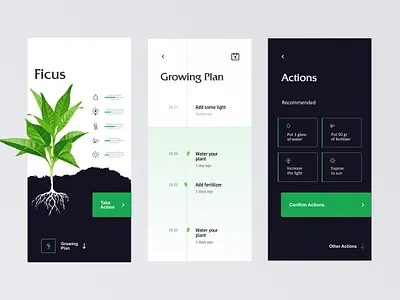 Plant App clean clean design clean ui design app plant plant app ui ui design ux ux design uxui web app