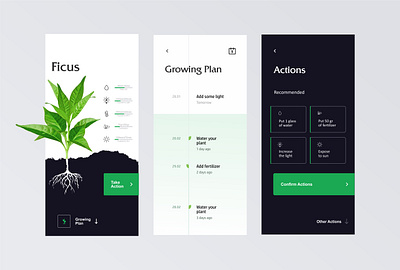 Plant App clean clean design clean ui design app plant plant app ui ui design ux ux design uxui web app