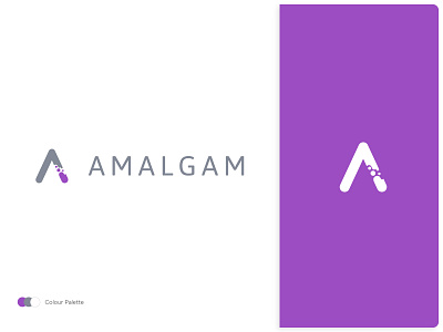 Amalgam Logo branding chemistry data data visualization design experiments illustration logo