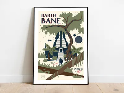 Darth Bane Poster art darth bane design illustration jungle landscapes nature illustration poster poster art sith space star wars star wars art stars starwars temple tree vector