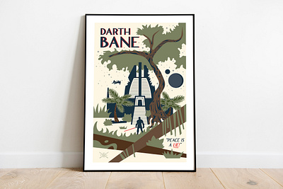 Darth Bane Poster art darth bane design illustration jungle landscapes nature illustration poster poster art sith space star wars star wars art stars starwars temple tree vector