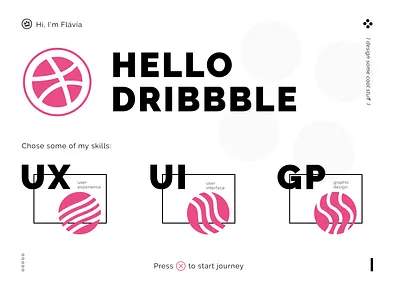 Hello Dribbble - I'm Flávia! design first post firstshot hello dribbble hellodribbble ui ux vector web website