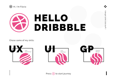 Hello Dribbble - I'm Flávia! design first post firstshot hello dribbble hellodribbble ui ux vector web website