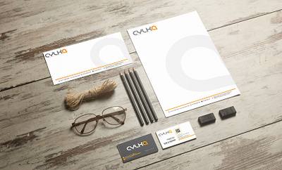 CYLKA stationery mockup branding design logo typography vector