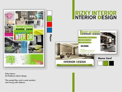 Advertising Design - Rizki Interior adobe illustrator advertisement advertising advertising design design flyer flyer design illustation illustration namecard namecard design vector