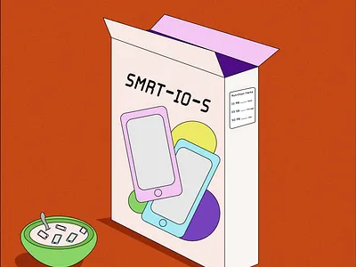 SMRT-IO-S Cereal design digital art flat illustration minimal vector