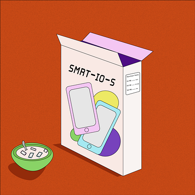 SMRT-IO-S Cereal design digital art flat illustration minimal vector