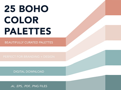25 Boho Color Palettes