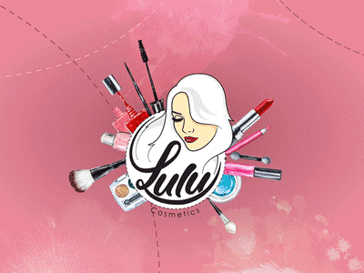 LULU COSMETICS animation design illustraion illustration illustrator logo vector