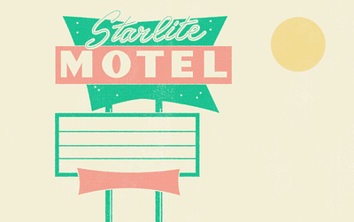 Starlite Motel arizona design graphics halftone illustration neon retro southwest truegrittexturesupply vector vintage