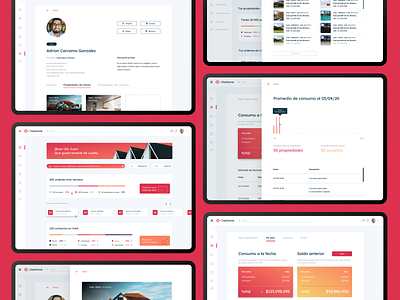 Clasihome clean ui crm crm software dashboard ui home house real estate red ui ui design ux ux design web design