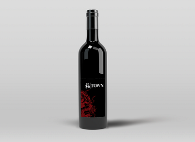 TOWN Branding Project bottle label branding graphics mockup