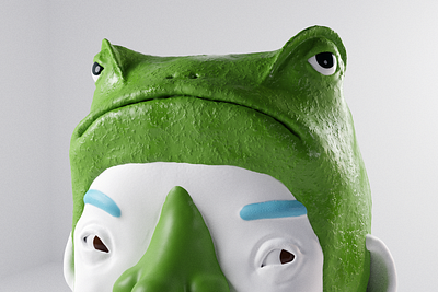 Friend 3d 3d art 3d artist 3d character 3d character modeling 3d model 3d render blender character design frog illustration model render