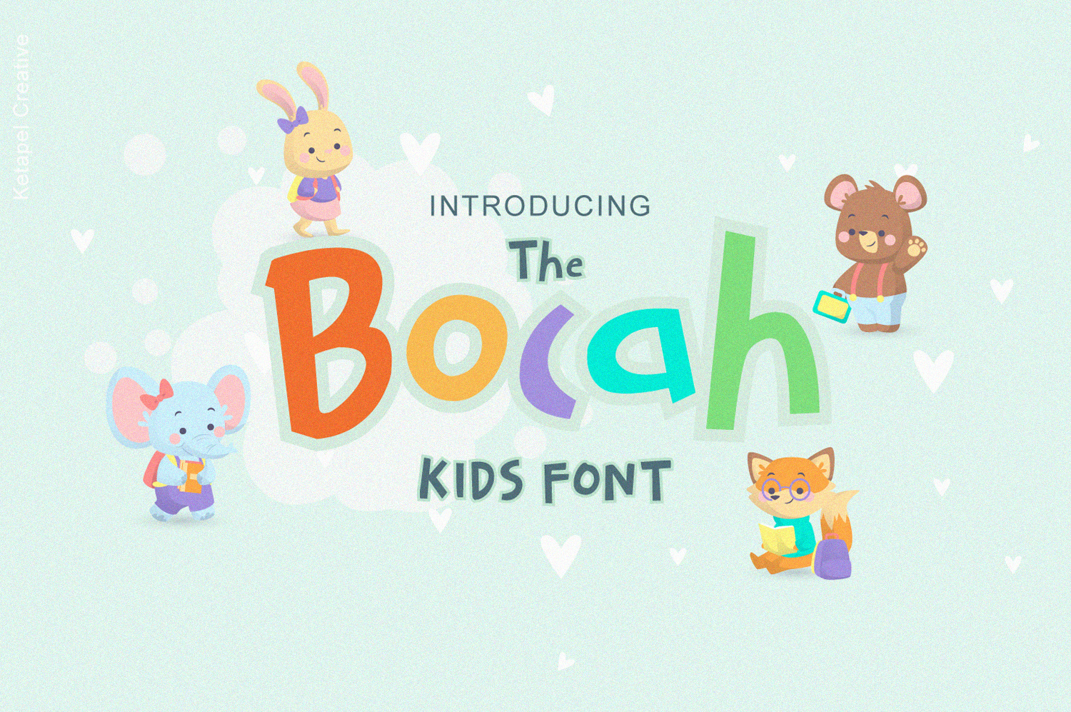 the Bocah Font cartoon comic font cute free handletter handwritten kiddy kidsfont sansserif