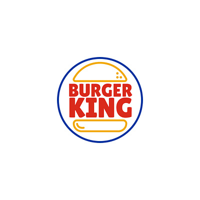Burger King burger king design flat design illustration logo logo design vector