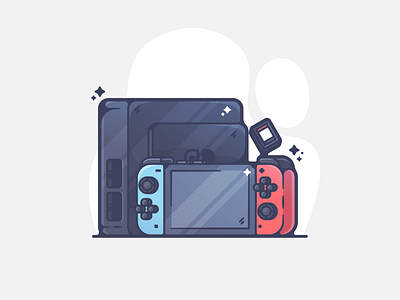 Nintendo Switch adobe art cartoon clean color creative designer dribbble flat graphic graphic design illustration illustrator minimal modern portfolio retro shot simple walkman