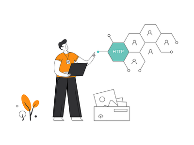 Easy End user Distribution character distribution end user illustration image uploaded