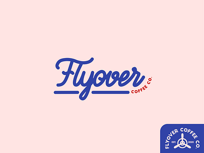 Flyover logo adobe illustrator blue branding coffee colorful design icon logo minimal pink red retro typography vector vintage vintage logo