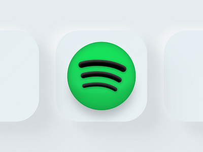 Spotify Logo big sur figma icon illustration logo perth skeuomorphic spotify sydney ui vector