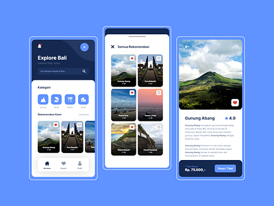 Explore Bali - Mobile App Design explore mobile app mobile app design mobile application mobile apps tour ui design uidesign