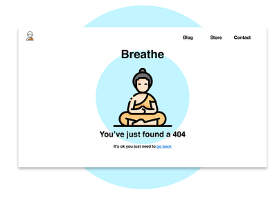 Mindfull Error 404 008 dailyui design meditation mindful mindfulness minimalism minimalistic ui ux vector web